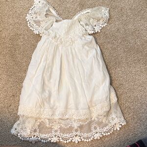 Elegant White Lace Kids Dress